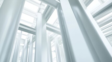 Obraz premium Abstract White Architectural Structure Design