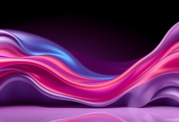 Fototapeta premium blue and pink Abstract Gradient Wavy Shape Futuristic Background, Wallpaper 3d rendering background, Growing Retro Wave Vector Background