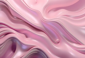 Fototapeta premium Pink Abstract Gradient Wavy Shape Futuristic Background, Wallpaper 3d rendering background, Growing Retro Wave Vector Background