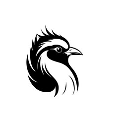 Elegant Bird Silhouette: A Stunning Vector Graphic Design. Perfect for logos, branding, and nature-inspired projects.  Monochrome aesthetic.