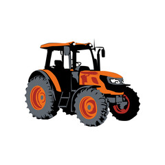 Tractor illustration design template PNG