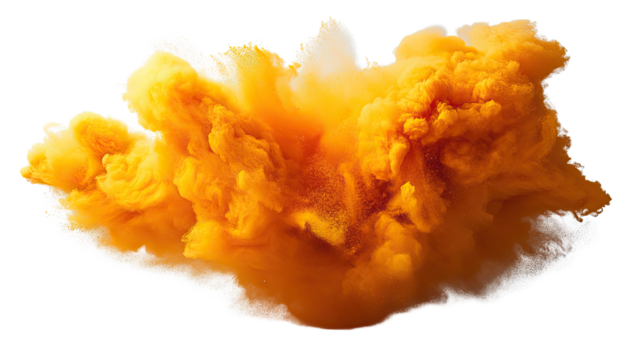 Amber Explosion: A vibrant, dynamic burst of amber-colored smoke or paint creates a captivating abstract image, full of energy and movement.  The color is rich and intense.