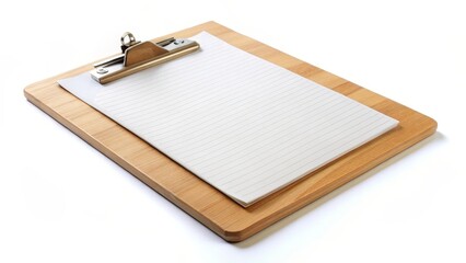 Bamboo Clipboard with Blank Paper