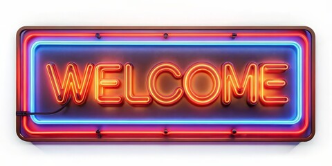 Obraz premium Neon Welcome Sign