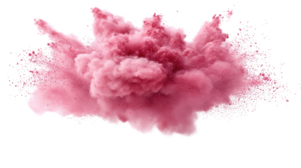 Pink Powder Explosion:  A vibrant explosion of pink powder creates a cloud of color against a clean background, capturing the dynamic energy of a burst.