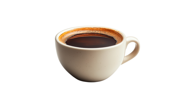Aromatic Coffee Brew: A steaming cup of freshly brewed coffee, dark and rich, invites you to take a sip and savor the aroma.
