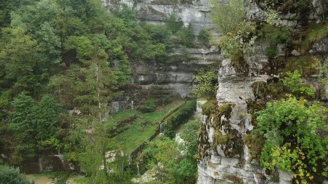 Source de la Loue, spring of river Loue, Ouhans, Doubs, Franche-Comte, France