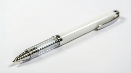 Fototapeta premium White Gel Pen on White Background