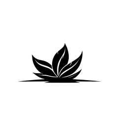 Obraz premium Elegant Plant Silhouette: Minimalist Botanical Moon Design. Perfect for nature-inspired logos, branding, and peaceful aesthetics.