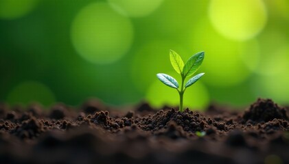 A cluster of green coffee seedlings sprouting from a mother plant, seedling, foliage, growth