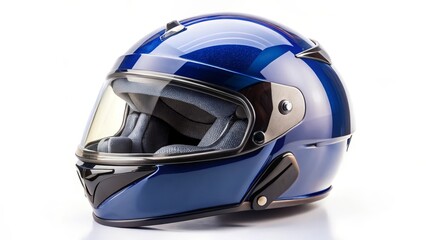 Fototapeta premium Blue Motorcycle Helmet