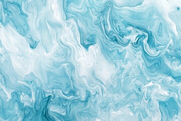 Mixing light blue and white acrylic paints results in a stunning marble effect, ideal for creating captivating backgrounds, unique textures, and inspiring artistic projects