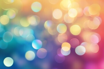Obraz premium Blurred colorful bokeh lights creating a vibrant and festive background, ideal for celebrations, holidays, or any design project needing a touch of magic