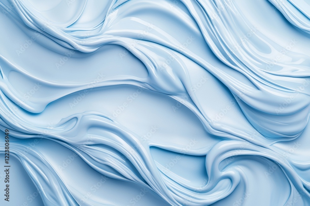 Poster elegant abstract design featuring smooth, flowing textures in soft blue tones. the fluid patterns cr