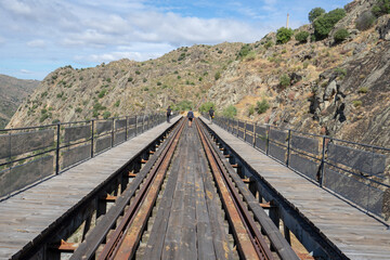 Train line and tunnel belonging to the current tunnel route between la Fregeneda and Barca D Alva.