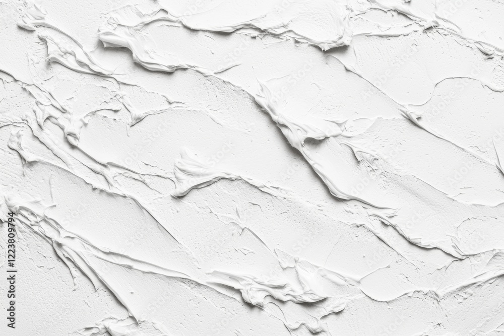 Poster close-up of a textured white plaster surface featuring abstract patterns and swirling lines. the smo