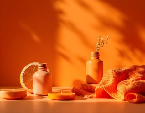 Orange Accents in Lively Still Life Composition