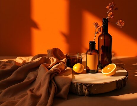 Energetic Orange Still Life for Home Styling