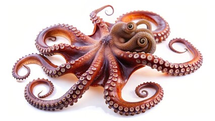 Octopus on White Background