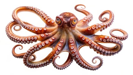 Obraz premium Octopus on White Background
