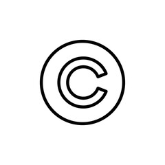 Copyright icon logo design. copyright sign and symbol