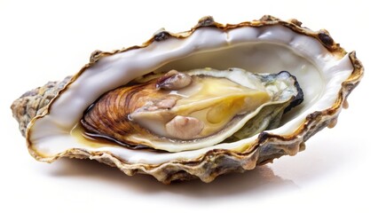 Naklejka premium Single Oyster Shell Close-up