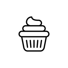 Cup cake icon logo design. Cup cake sign and symbol
