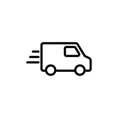 Delivery truck icon logo design. Delivery truck sign and symbol. Shipping fast delivery icon