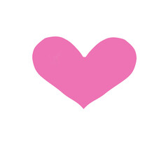pink heart isolated on white