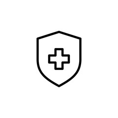 Health insurance icon logo design. Insurance health document sign and symbol