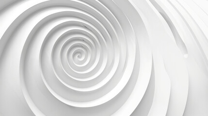 Obraz premium mesmerizing spiral pattern in white, creating sense of depth and movement. smooth curves and layers evoke feeling of tranquility and modern design