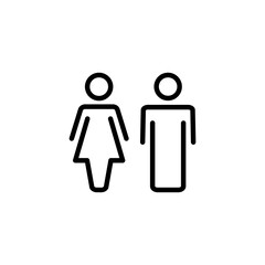 Man and woman icon logo design. male and female sign and symbol. Girls and boys