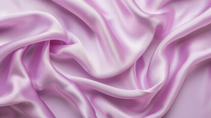 Obraz premium Soft pink satin fabric draped elegantly, showcasing smooth texture and gentle folds. Perfect for fashion, upholstery, or decorative projects