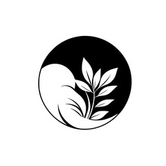 Fototapeta premium Yin and Yang of Nature: A Black and White Symbol of Balance and Harmony in the Environment