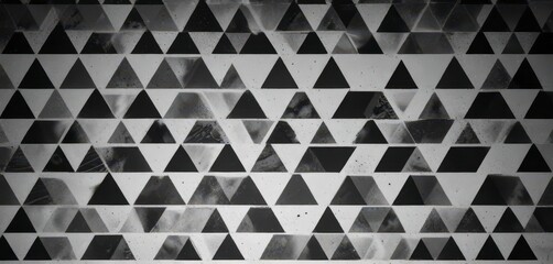 Obraz premium Geometric halftone triangle design in black and white, graphic design, monochrome