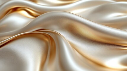 Obraz premium Elegant Draped Gold Silk Fabric Texture