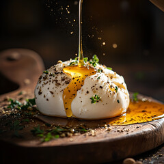 Burrata with Truffle Honey Drizzle