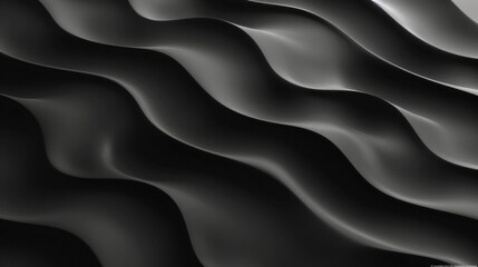 Obraz premium Smooth black waves create dynamic and modern texture, perfect for backgrounds or abstract designs. flowing lines evoke sense of movement and elegance