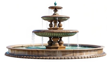 Naklejka premium Three-Tiered Stone Fountain