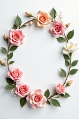 delicate floral wreath with pastel colors , decoration, floral arrangement