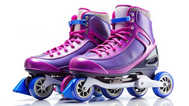 Inline Roller Skates, Purple and Blue