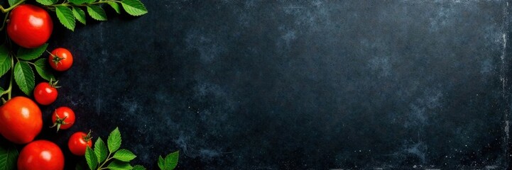 Obraz premium Restaurant menu written on a black chalkboard background, dark background, food display, restaurant sign