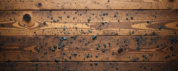 Fototapeta premium Horizontal scratches and scuffs on a wooden table top, surface, wood