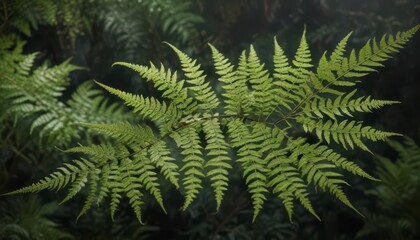 Soft and delicate fern leaf with intricate veins ,  leaves,  nature