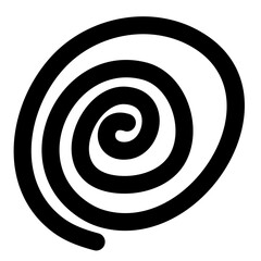 Black Spiral Abstract Swirl icon vector 