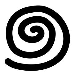 Black Spiral Abstract Swirl icon vector 