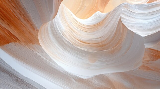 Abstract sandstone wave formation texture in soft light with natural curves and warm tones ideal for design print or poster showcasing nature's beauty and artistic geological patterns - Powered by Adobe