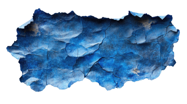 Abstract Blue Texture: A dramatic, abstract image featuring a torn, textured expanse of deep blue, reminiscent of a stormy sky or a rugged landscape.
