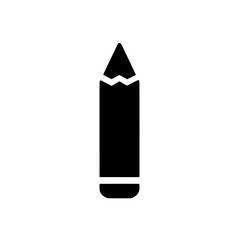 Simple Pencil Icon: This bold black and white icon features a simple yet impactful design of a classic pencil. It symbolizes writing, drawing, creativity, and education.