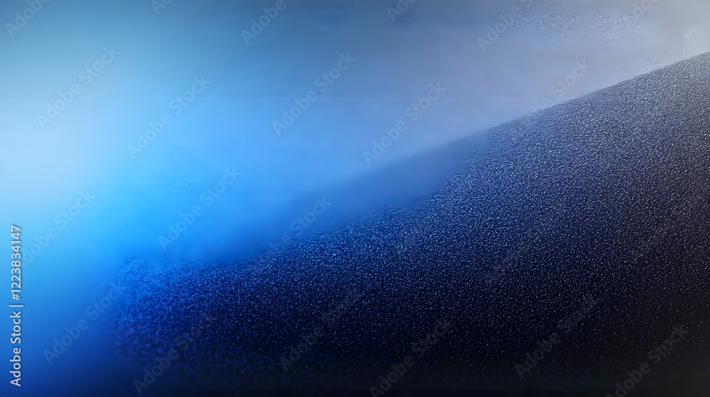 Poster Smooth seamless gradient transition from deep blue to black tones with a subtle grainy noise texture creating a modern atmospheric and visually striking background perfect for minimalist futuristic